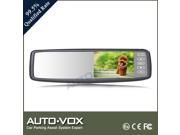 Easy Installation Autovox 4.3 Universal Clip on Touch Button Control Black Car Rearview Mirror Monitor With High Resolution Digital LCD Panel
