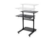 Monoprice Height Adjustable PC Workstation Cart for Sit Stand