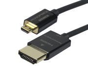 Monoprice Ultra Slim Active High Speed HDMI Cable with HDMI Micro Connector 15ft Black
