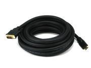 25ft 24AWG CL2 Standard HDMI to DVI Adapter Cable Black