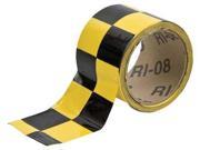 BRADY Safety Warning Tape Checkered Roll 2 x 54 ft. 1 EA 76317