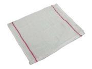 25 Herringbone Towel White with Red Stripe R R Textile 31505