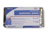 DUKAL CORPORATION 045036 Survival Wrap Blanket Silver 52In x 84In