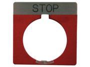 EATON 10250TS34 Legend Plate Square Stop Red