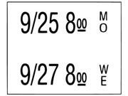 Daymark 110447 Date Coder Label, 3/4 In. H, Pk6000