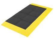 NOTRAX 621S4272BY Antifatigue Mat 3 ft. 6 In.x6 ft. Bk Ylw