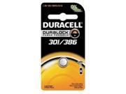 Duracell D301/386bpk Button Cell Battery, 301/386, Silver Oxide