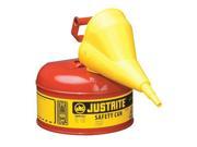 JUSTRITE 7110110 Type I Safety Can 1 gal. Red 11In H