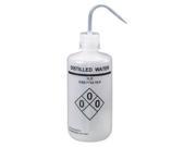 Lab Safety Supply Translucent Wash Bottle 32 oz. 4 Pack 24J893