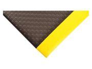 NOTRAX 417S0026BY Antifatigue Mat 2 ft. x 6 ft Black w Ylw