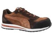 PUMA SAFETY SHOES 643015 Athletic Style Work Shoes 8W Brown PR