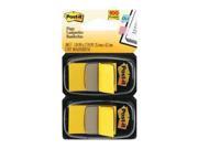 POST IT 680 YW2 Sticky Flags 1 x 1 3 4 In. Yellow PK2