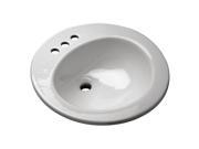 ZURN INDUSTRIES Z5124 Lavatory Sink Without Faucet 19inL Round G0173647