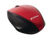Wireless Multi Trac Blue LED Optical Mouse Red