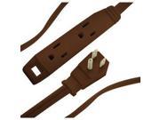 AXIS 45504 3 Outlet Indoor Extension Cord 8ft Brown