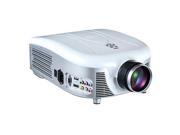 Widescreen LED Projector with up to 140 Inch Viewing Screen Built In Speakers USB Flash Reader Supports 1080p