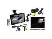 7 Window Suction Mount TFT LCD Video Monitor w Universal Mount Rearview Backup Color Camera w Distance Scale Line Camera