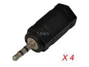 4x 3.5 mm Female Stereo to 2.5 mm Male Socket Audio Cable Converter Jack Adapter