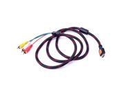5ft HDMI Male to 3 RCA Video Audio AV Cable Cord Adapter for TV HDTV DVD 1080P