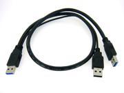 HQmade 2 USB 3.0 Male To USB 3.0 Male USB 2.0 Splitter Cable