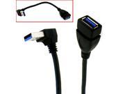 HQmade USB 3.0 Extension Cable SuperSpeed USB3.0 Downward Angle Lead Male to Female