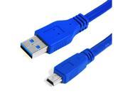 HQmade 5ft SuperSpeed USB 3.0 AM to Mini B 10 Pin Male Data Mini USB 3.0 Cable 1.5M