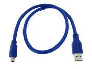 HQmade USB 3.0 Type A Male to Mini USB SuperSpeed Cable 10 Pin Mini B Male Data Lead 60CM 2