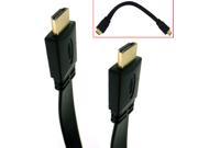 HQmade HDMI Cable Male Flat Tangle Free Portable 30CM 12
