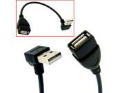 HQmade USB 2.0 Extension Cable Male to Female Downward Angle 20cm