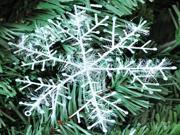 Christmas Plastic Snowflake Ornament Size 22cm x 22cm Pack of 2