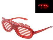 HAPPY NEW YEAR Style Led Flash Glasses for Halloween Christmas Party Red