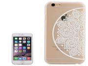 Ultra Thin Carved Flower Pattern Transparent Frame PC Protective Case for iPhone 6 Plus
