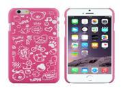 Magic Girl Pattern Frosted Protective Case for iPhone 6 Plus 6S Plus Magenta