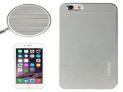 2 in 1 Brushed Texture Metal Plastic Protective Case for iPhone 6 Plus 6S Plus Silver