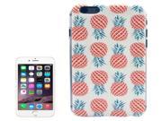 Pineapple Pattern Transparent Frame Colored Drawing Plastic Case for iPhone 6 Plus 6S Plus