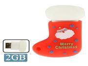2GB Christmas Stocking Style USB 2.0 Silicone Material Flash Disk