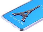 3D Metal Tower Decoration Plating Skinning Hard Case for iPhone 6 Plus 6S Plus Blue