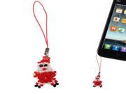 String of Beads Christmas Father Claus Style Mobile Phone Chain