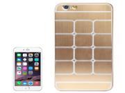 Brushed Texture Grids Dents Plastic Hard Case for iPhone 6 Plus 6S Plus Gold
