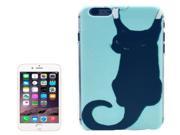 Cat Pattern Transparent Frame Colored Drawing Plastic Case for iPhone 6 Plus 6S Plus
