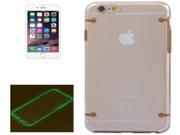 Luminous Frame Transparent Back Shell Plastic Case for iPhone 6 Plus 6S Plus Gold