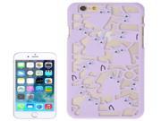 3D Eyes Owls Pattern Plastic Protective Case for iPhone 6 Plus Purple
