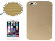 2 in 1 Brushed Texture Metal Plastic Protective Case for iPhone 6 Plus 6S Plus Gold