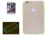 Luminous Frame Transparent Back Shell Plastic Case for iPhone 6 Plus 6S Plus Green
