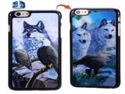 3D Effect Picture Wolf and Eagle Pattern Hard Case for iPhone 6 Plus 6S Plus