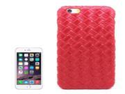Woven Texture Paste Skin Plastic Case for iPhone 6 Plus 6S Plus Red