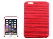 Sandpainting Wood Grain Texture PU Case for iPhone 6 Plus 6S Plus Red