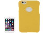 Engraving Flower Plastic Protective Case for iPhone 6 Plus 6S Plus Yellow