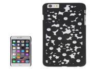 Hollow Style Daisy Pearl Encrusted Plastic Protective Case for iPhone 6 Plus Black