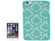 Embossed Flowers Pattern Protective Hard Case for iPhone 6 Plus 6S Plus Turquoise